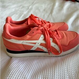 coral asics shoe